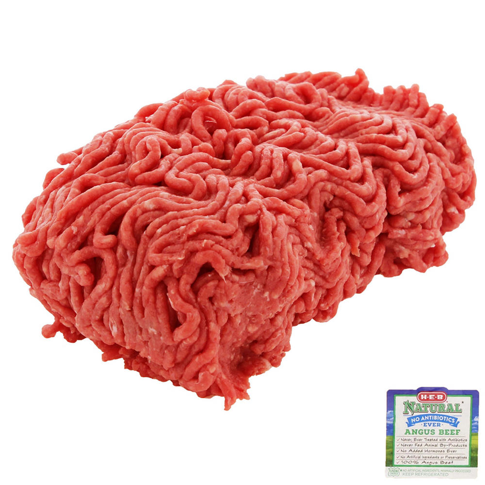 H-E-B Natural Ground Beef Sirloin, 90% Lean, lb
