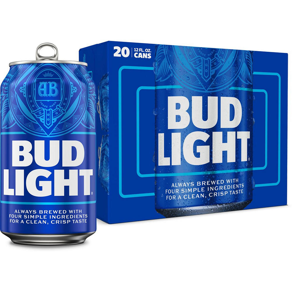 Bud Light American Lager Beer 20 pk Cans, 12 oz