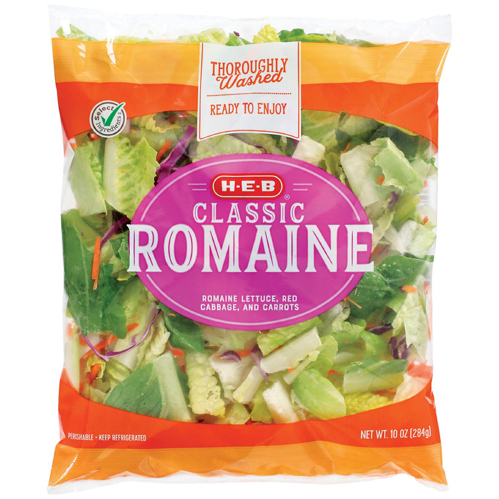 H-E-B Classic Romaine Salad Blend, 10 oz