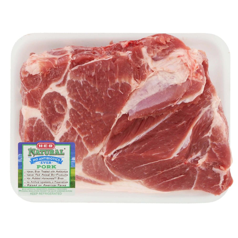 H-E-B Natural Boneless Boston Butt Pork Roast, Avg. 3.8 lbs