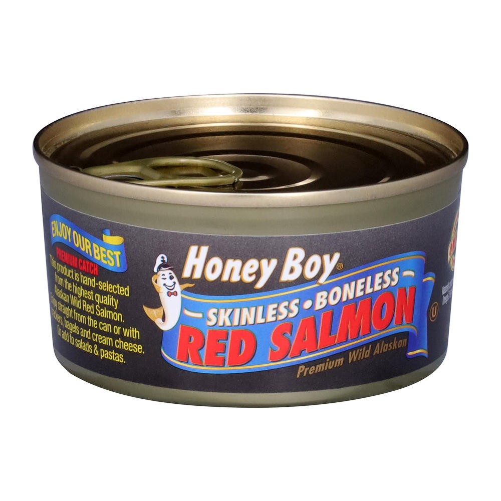 Honey Boy Skinless Boneless Red Salmon, 6 oz