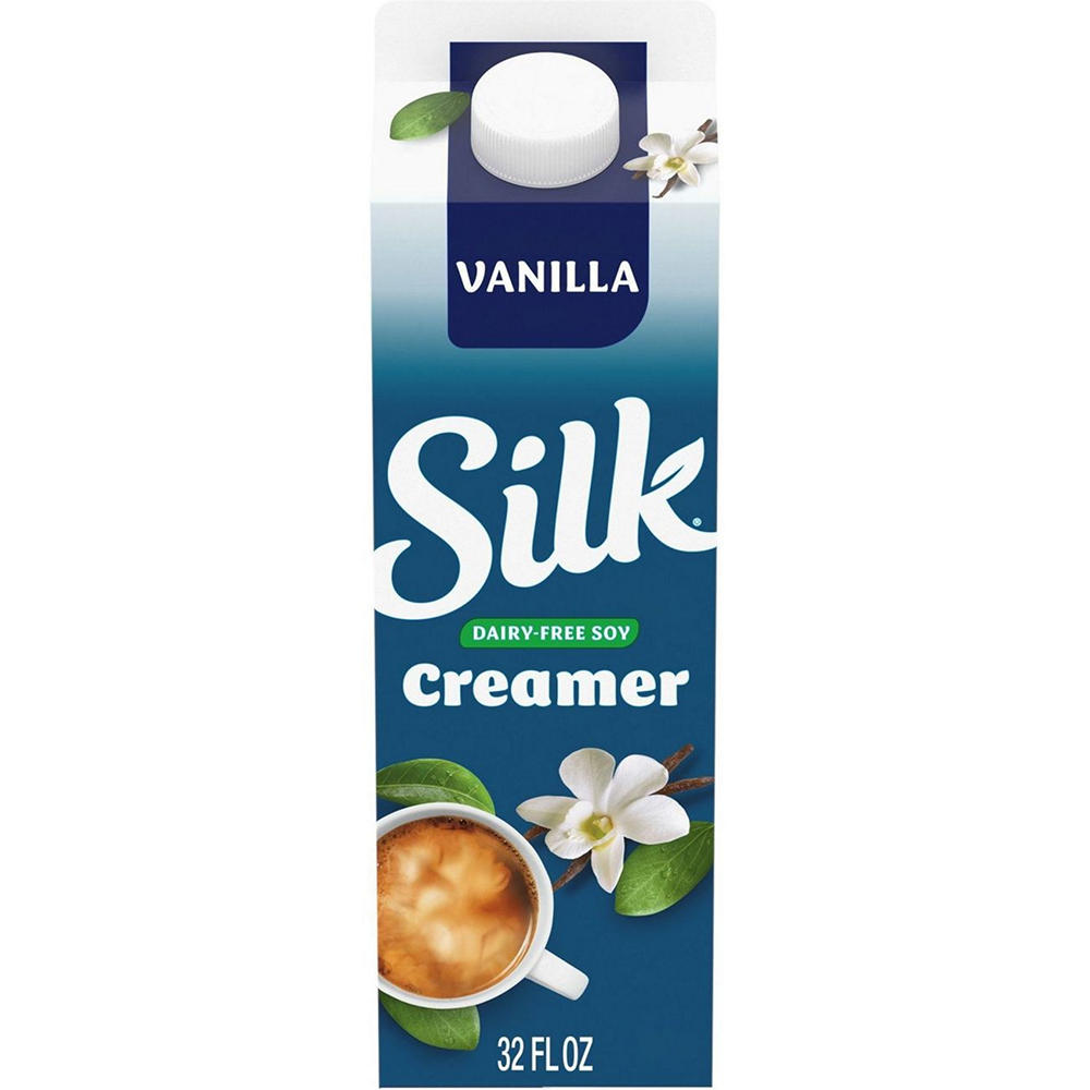 Silk Dairy Free Soy Milk Liquid Coffee Creamer - Vanilla , 32 oz