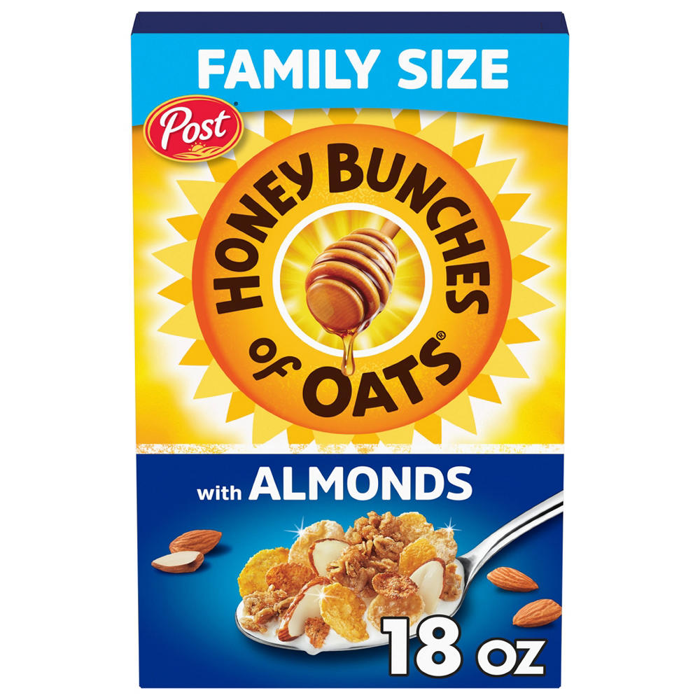 Post Honey Bunches of Oats with Almonds Cereal - Family Size, 18 oz