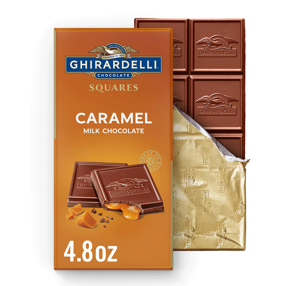 Ghirardelli Squares Caramel Milk Chocolate Bar, 4.8 oz