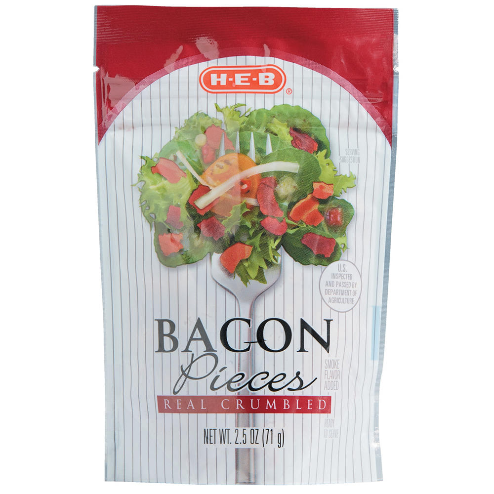H-E-B 100% Real Crumbled Bacon Pieces, 2.5 oz