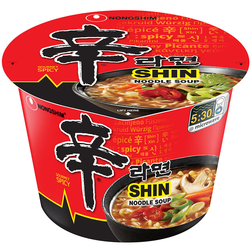 Nongshim Shin Big Bowl Gourmet Spicy Noodle Soup, 4.02 oz