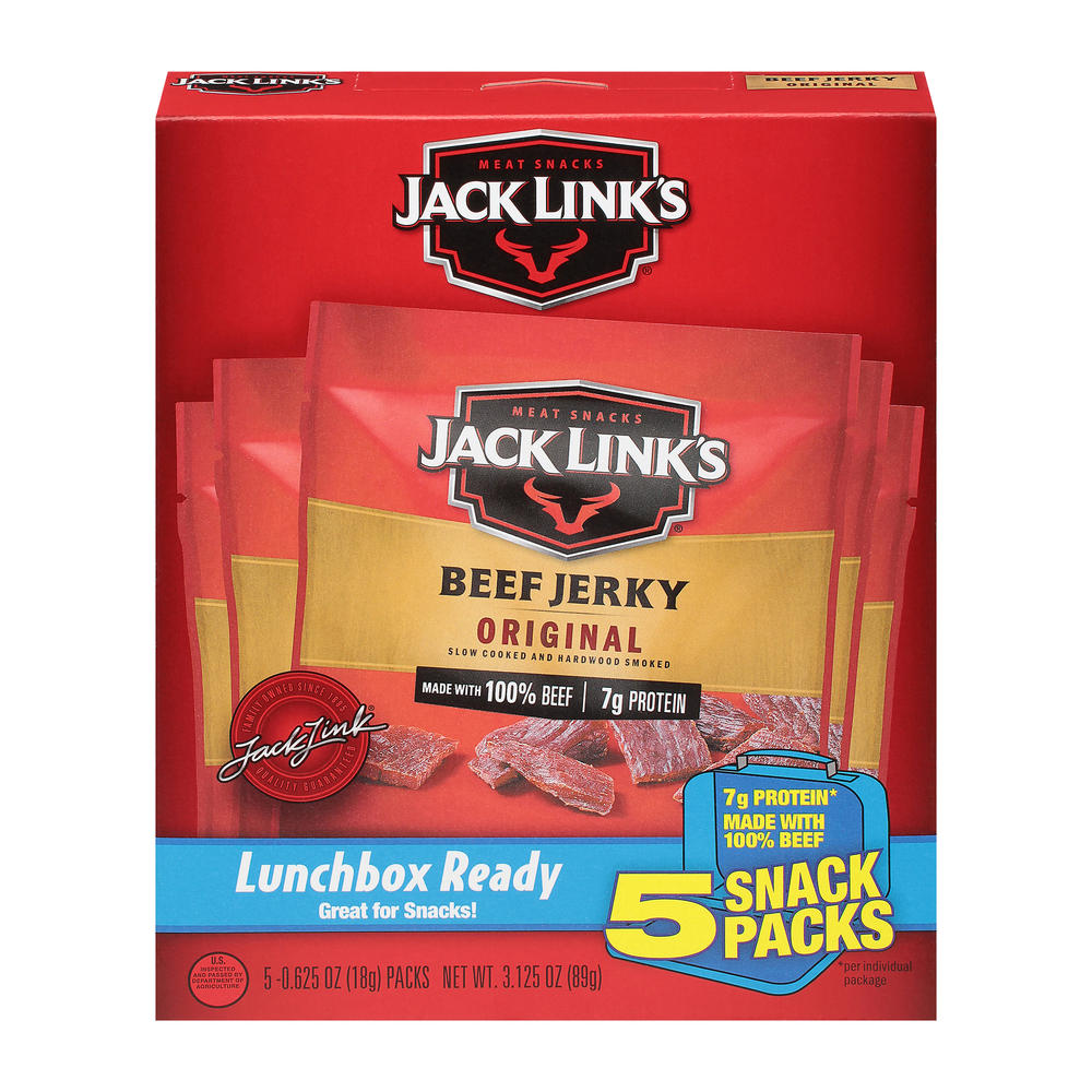 Jack Link's Original Beef Jerky Snack Packs, 5 ct