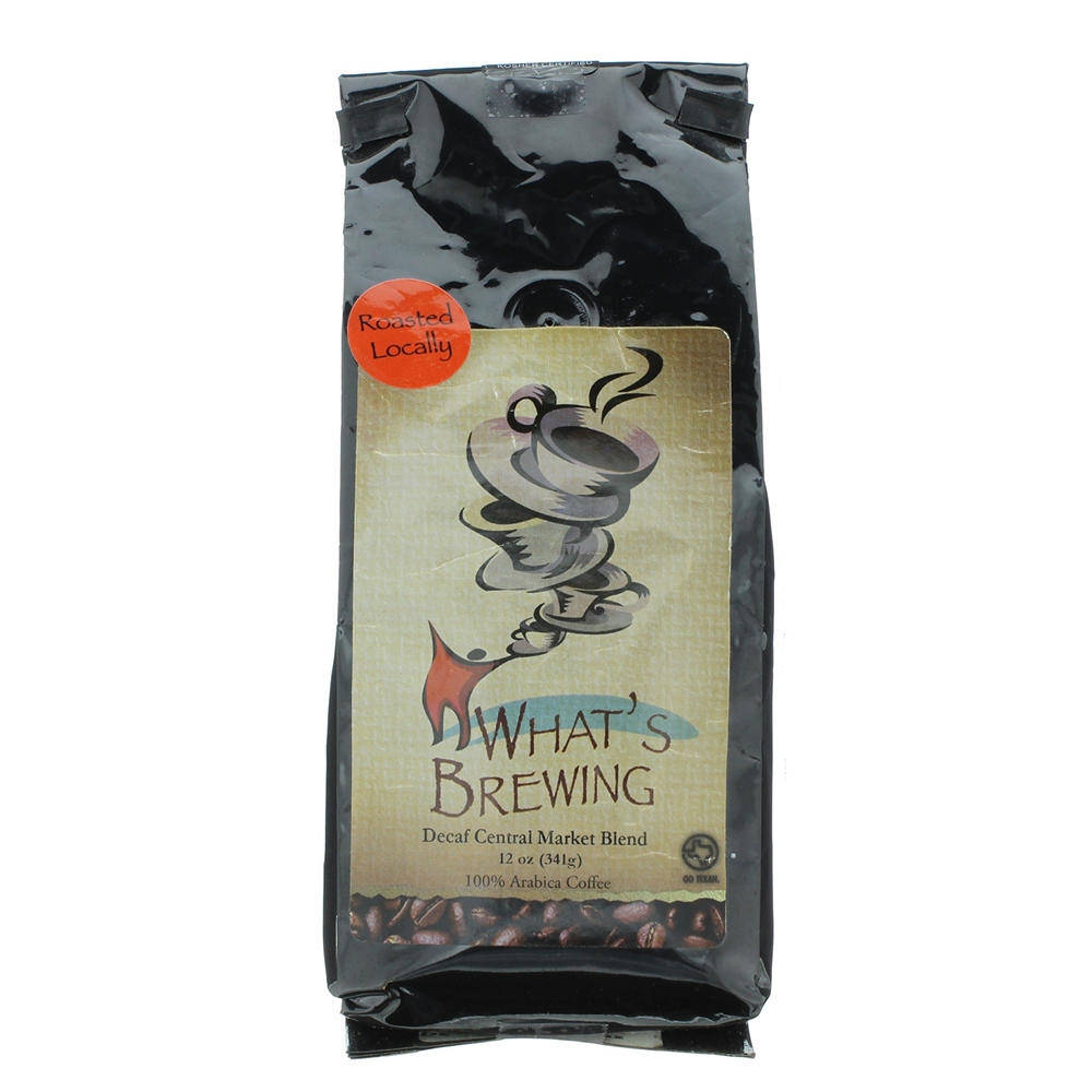 What's Brewing Central Market Blend, Decaf, 12 oz