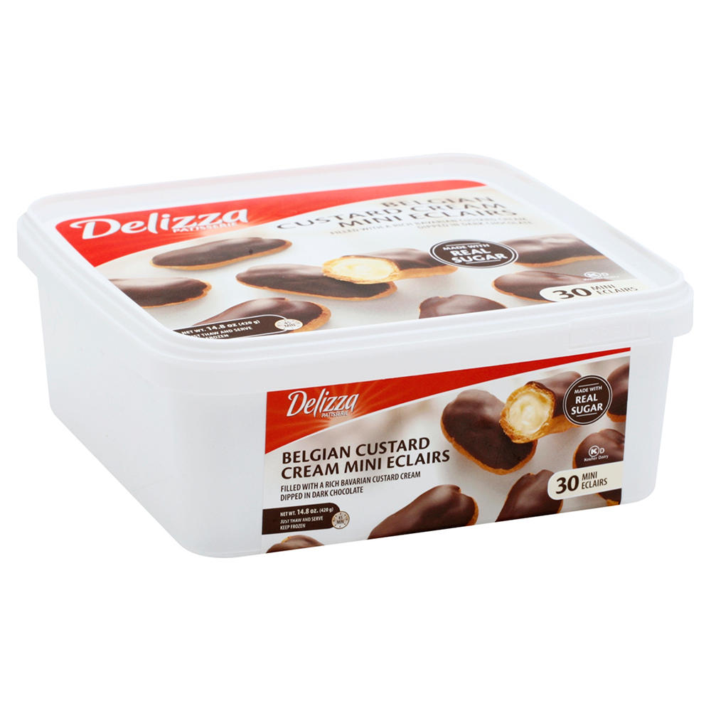 Delizza Belgian Custard Cream Mini Eclairs, 30 ct