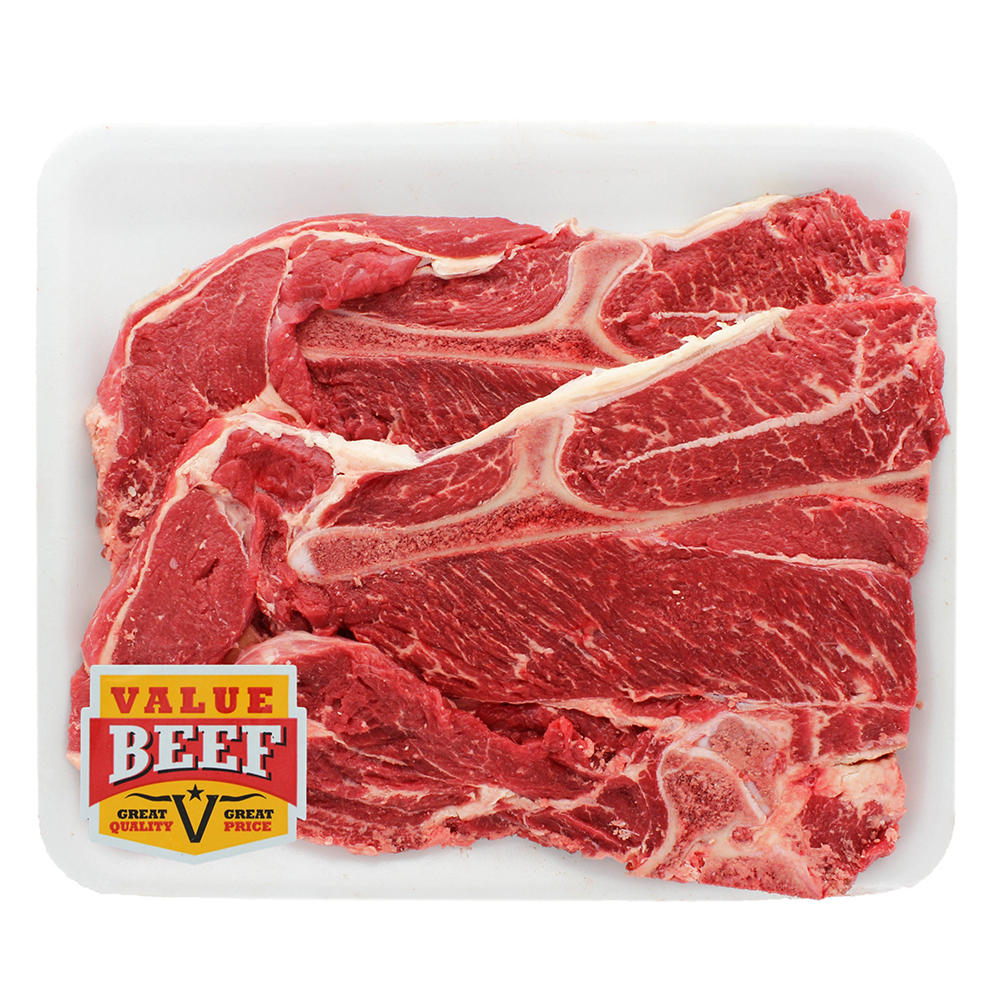 H-E-B Beef Chuck Blade Steak Bone-In Value Pack, Value Beef, 2-3 steaks, Avg. 2.0 lbs