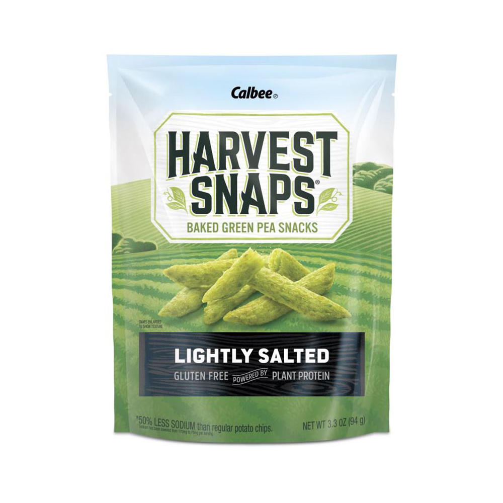 Calbee Harvest Snaps Lightly Salted Green Pea Snack Crisps, 3.3 oz