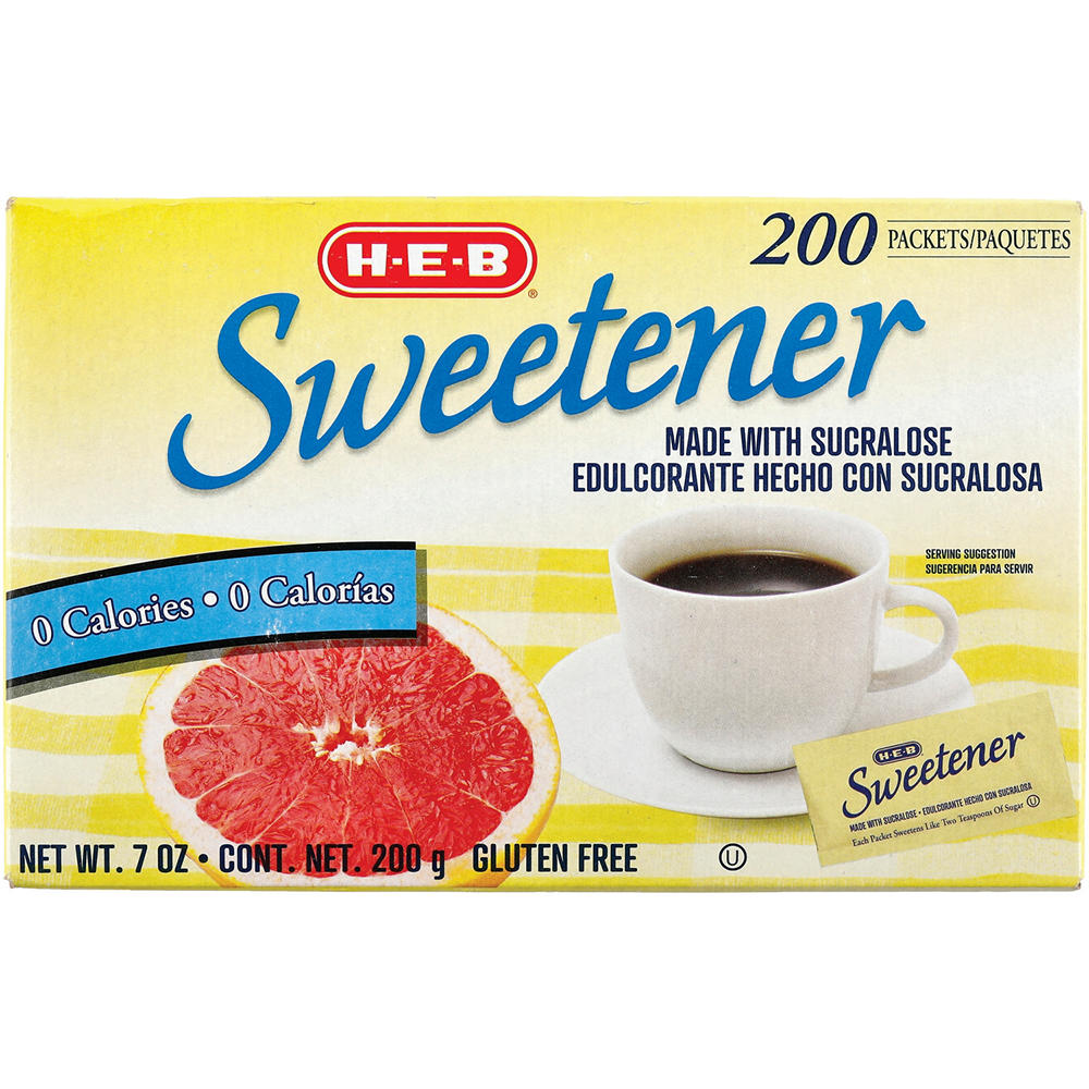 H-E-B Sucralose Sweetener Packets, 200 ct