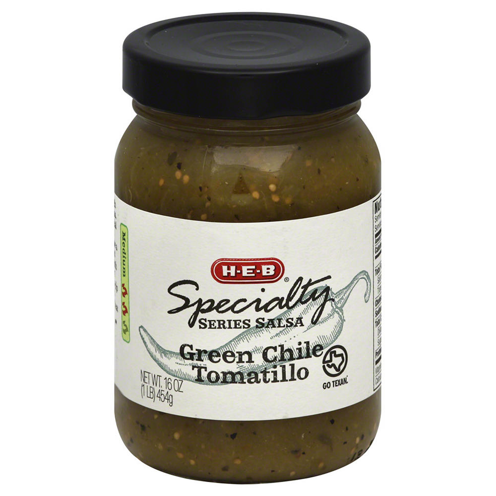 H-E-B Specialty Series Medium Salsa - Green Chile Tomatillo, 16 oz