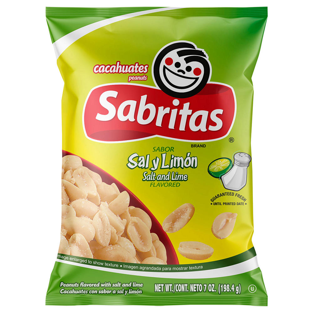 Sabritas Salt & Lime Peanuts, 7 oz