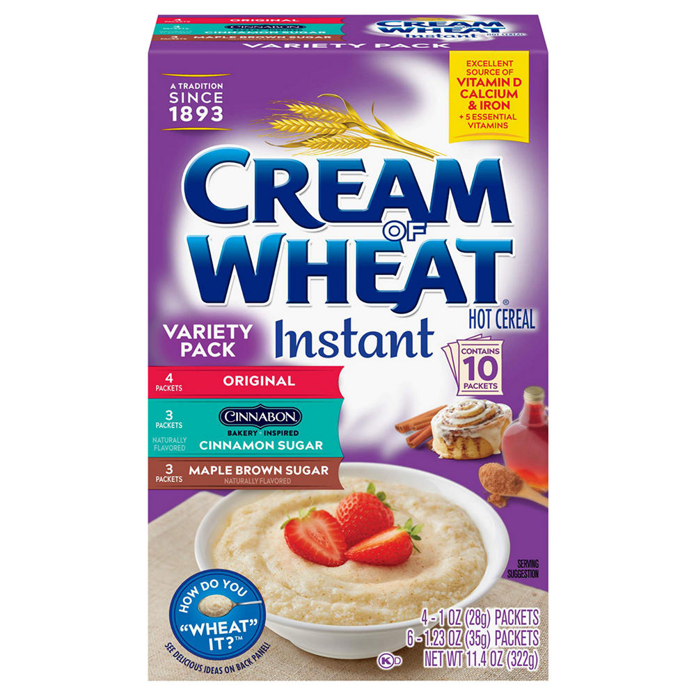 Cream of Wheat Instant Hot Cereal - Variety Pack, 10 ct