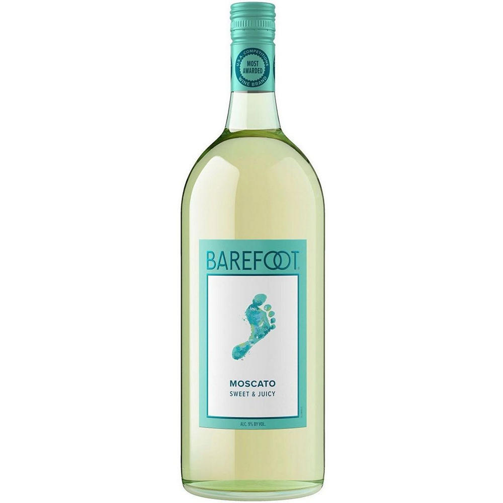 Barefoot Moscato California Sweet White Wine, 1.5 L