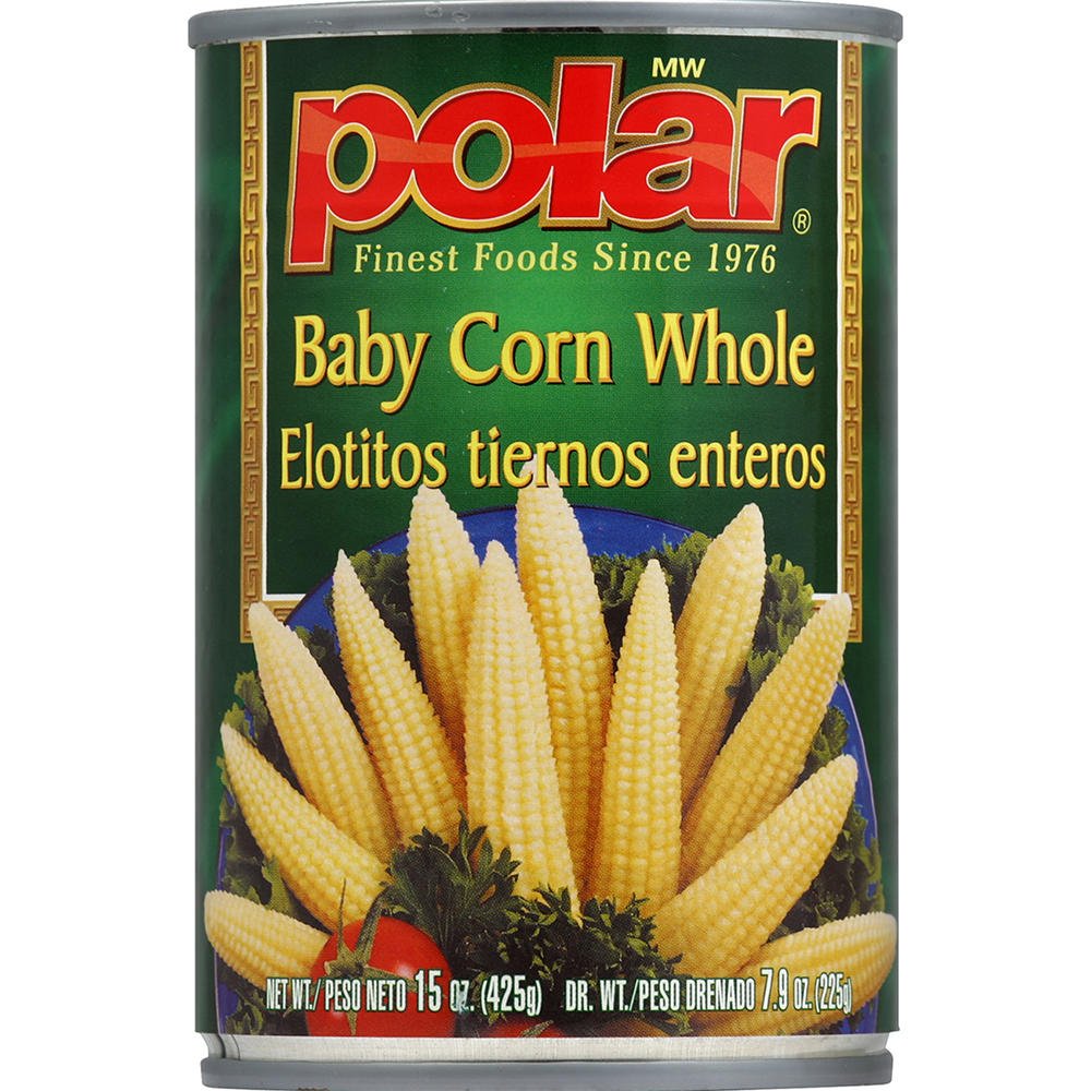 MW Polar Whole Baby Corn, 15 oz