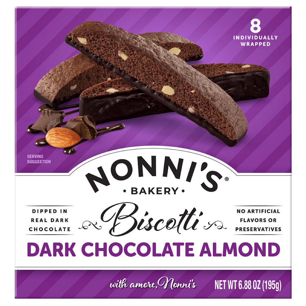 Nonni's Dark Chocolate Almond Biscotti, 8 ct