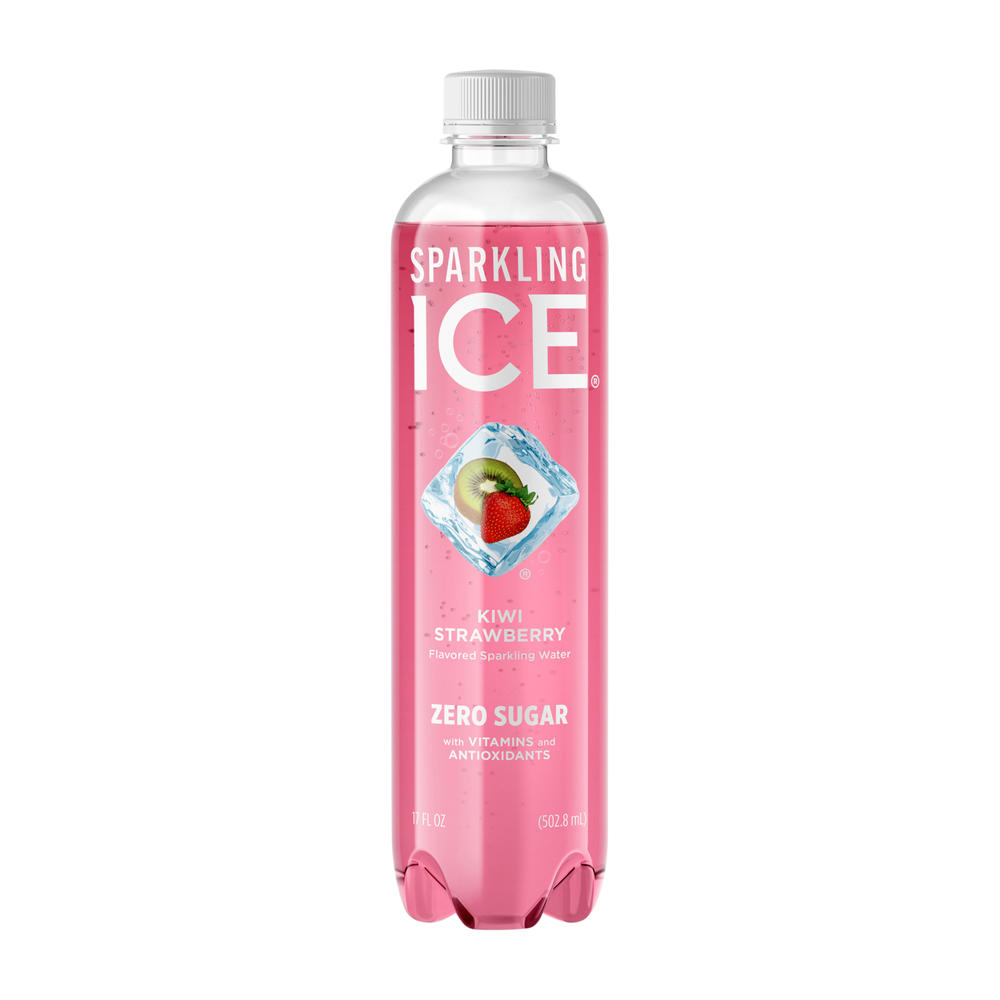 Sparkling Ice Kiwi Strawberry Flavored Sparkling Water, 17 oz