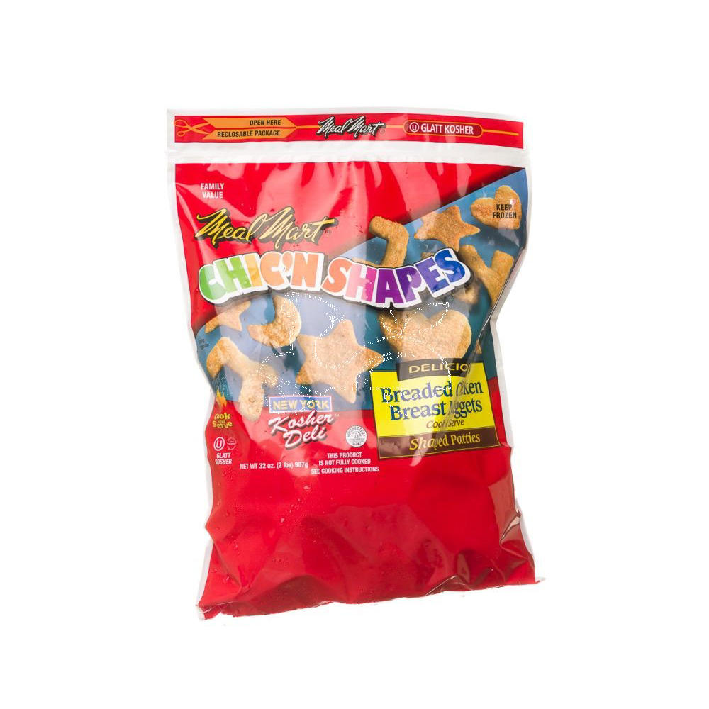 Meal Mart Kosher Chic'N Shapes Breaded Chicken Breast Nuggets, 32 oz