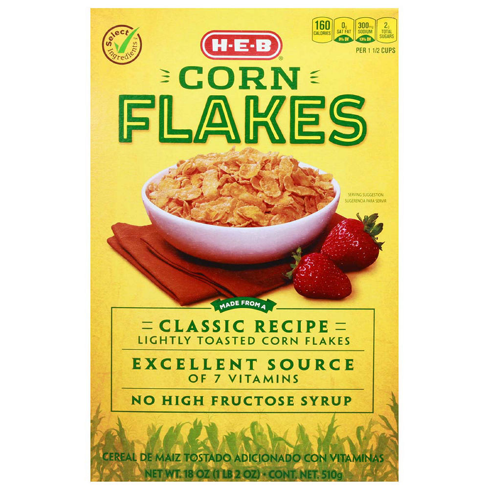 H-E-B Corn Flakes Cereal, 18 oz