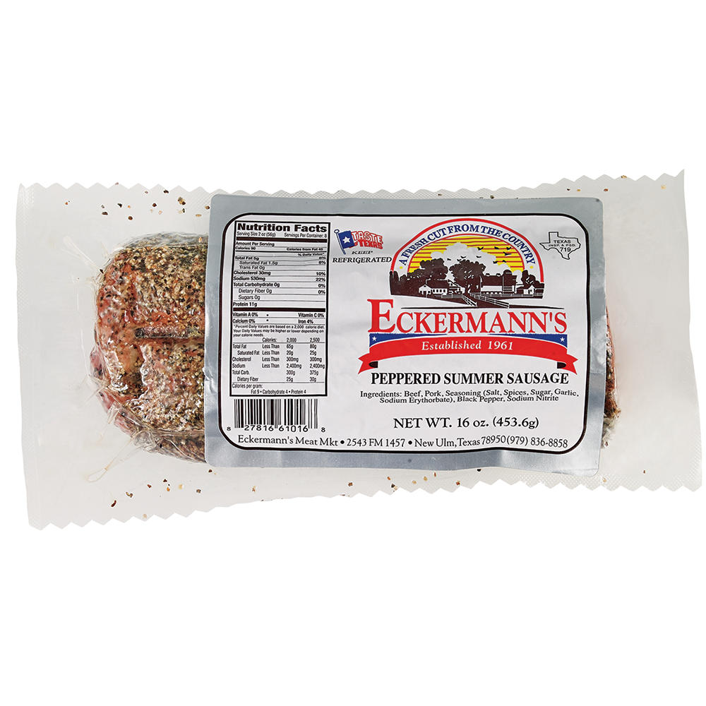 Eckermann's Peppered Summer Sausage, 16 oz