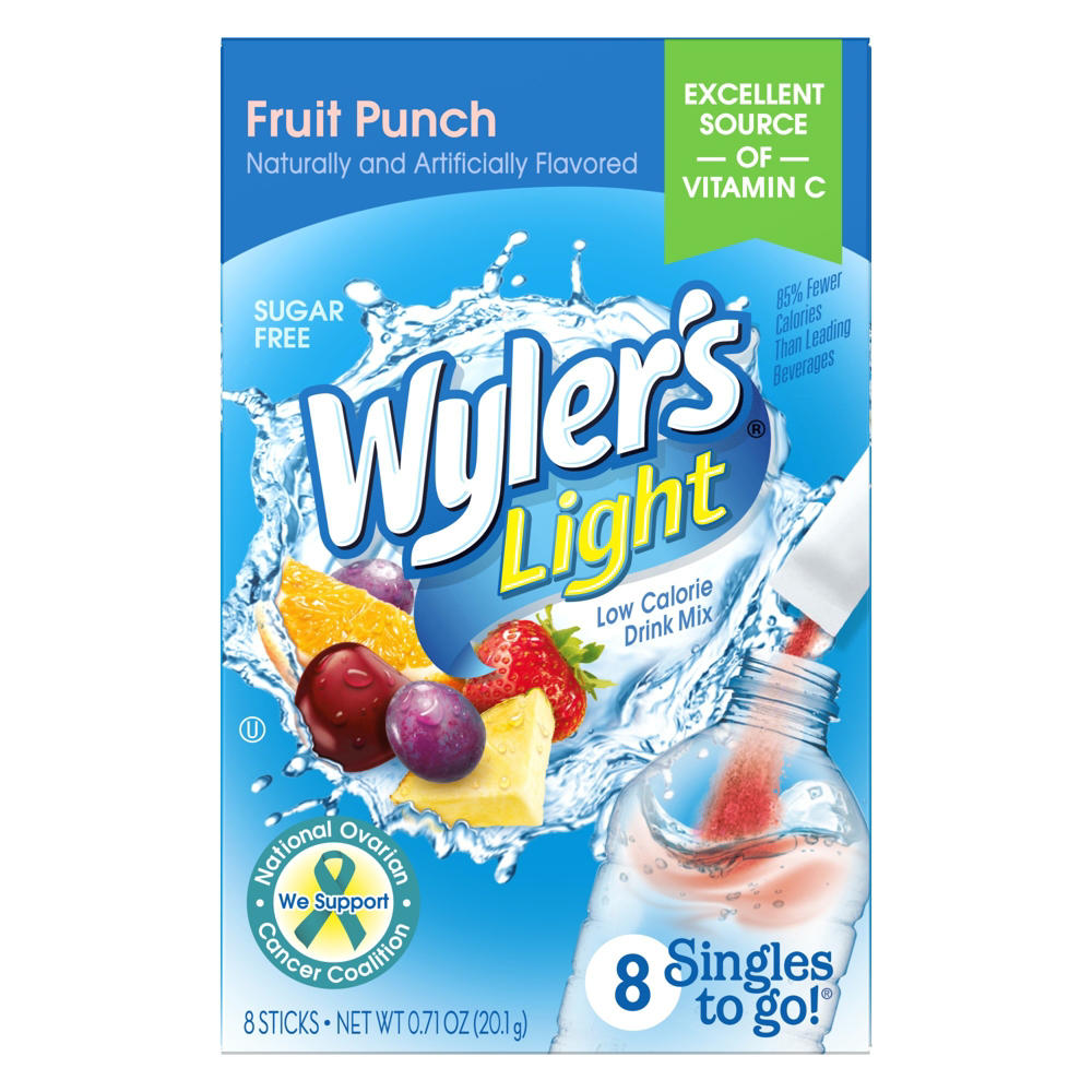 Wyler's Light Singles to Go! Drink Sticks - Fruit Punch, 8 ct