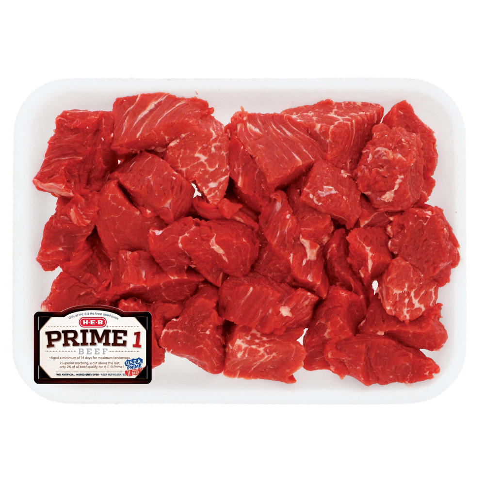 H-E-B Prime 1 Beef Tenderloin Tips, USDA Prime, Avg. 1.5 lbs
