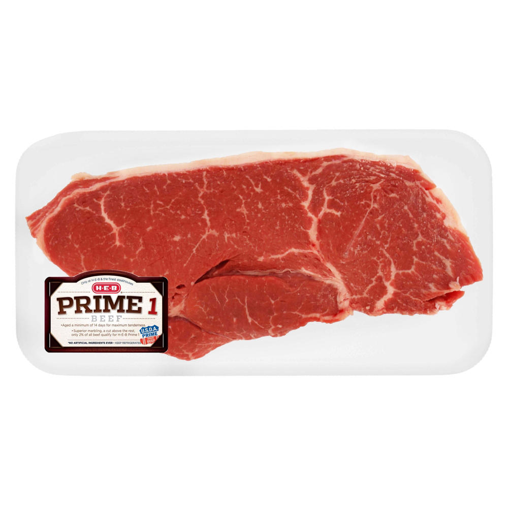 H-E-B Prime 1 Beef Boneless Center Cut Top Sirloin Steak, Thick Cut, Avg. 1.1 lbs