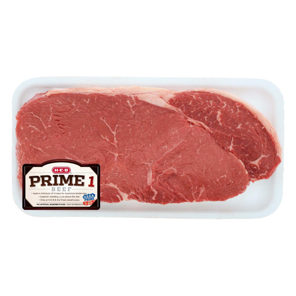 H-E-B Prime 1 Beef Boneless Top Sirloin Steak, Avg. 1.3 lbs