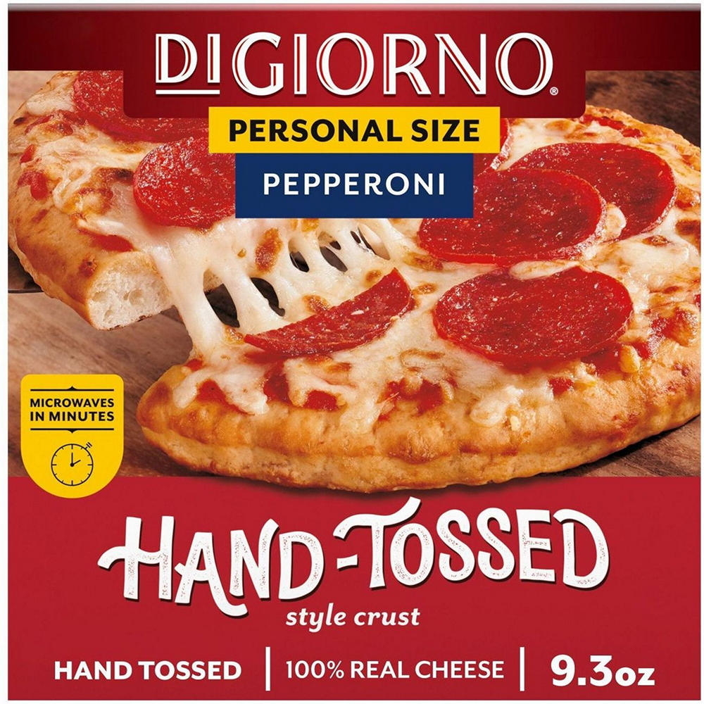 DiGiorno Hand Tossed Crust Pepperoni Frozen Personal Size Pizza, 9.3 oz
