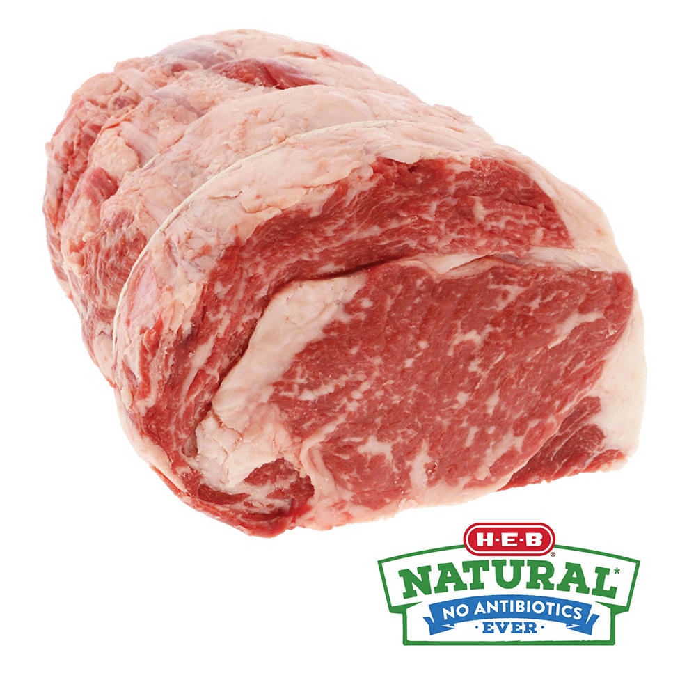 H-E-B Natural Angus Beef Boneless Ribeye Roast, Avg. 7.0 lbs