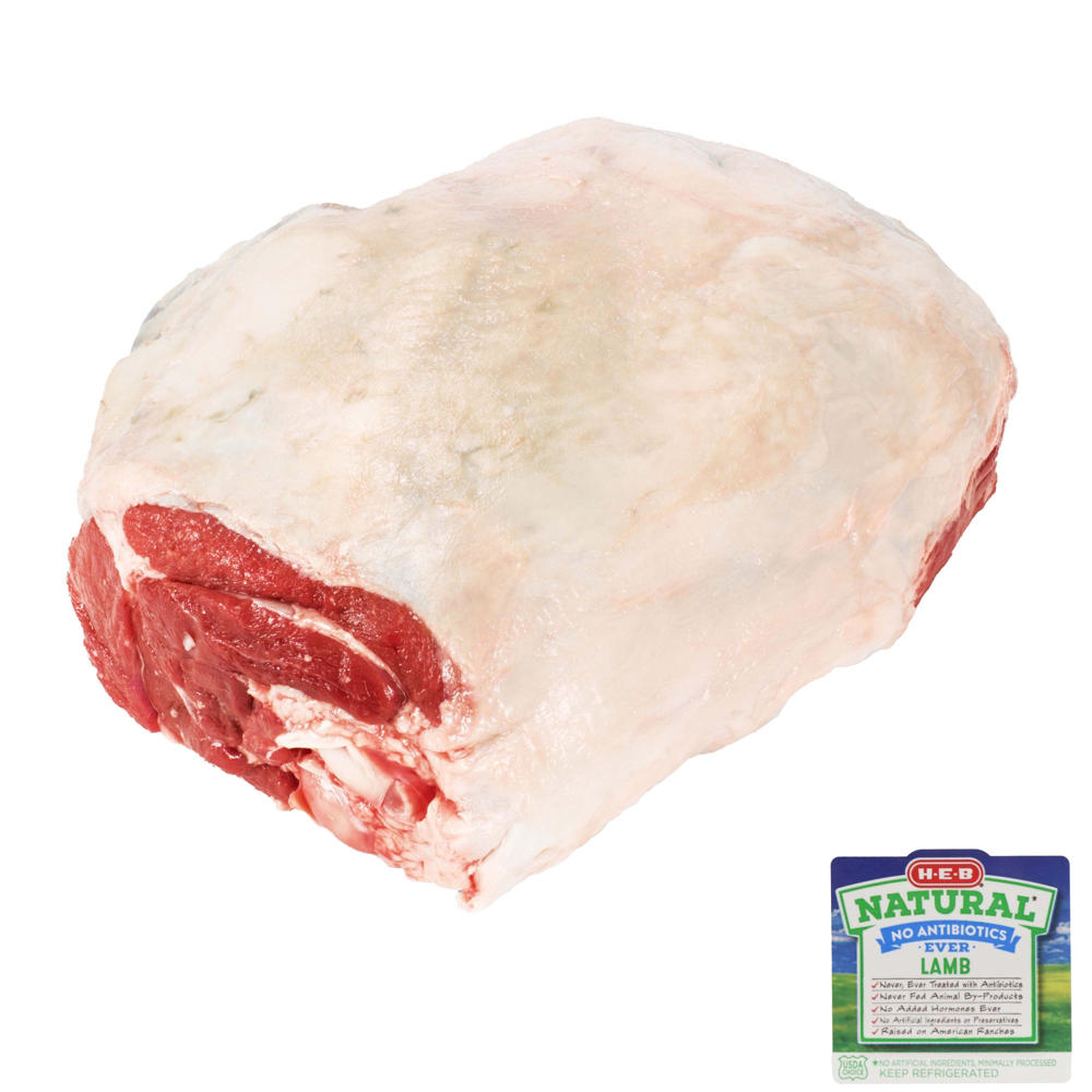 H-E-B Natural Whole Semi-Boneless Leg of Lamb - USDA Choice, Avg. 7.0 lbs