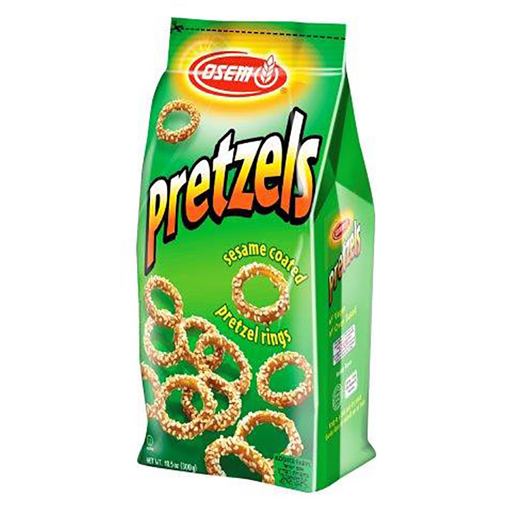 Osem Kosher Sesame Coated Pretzel Rings, 10.5 oz