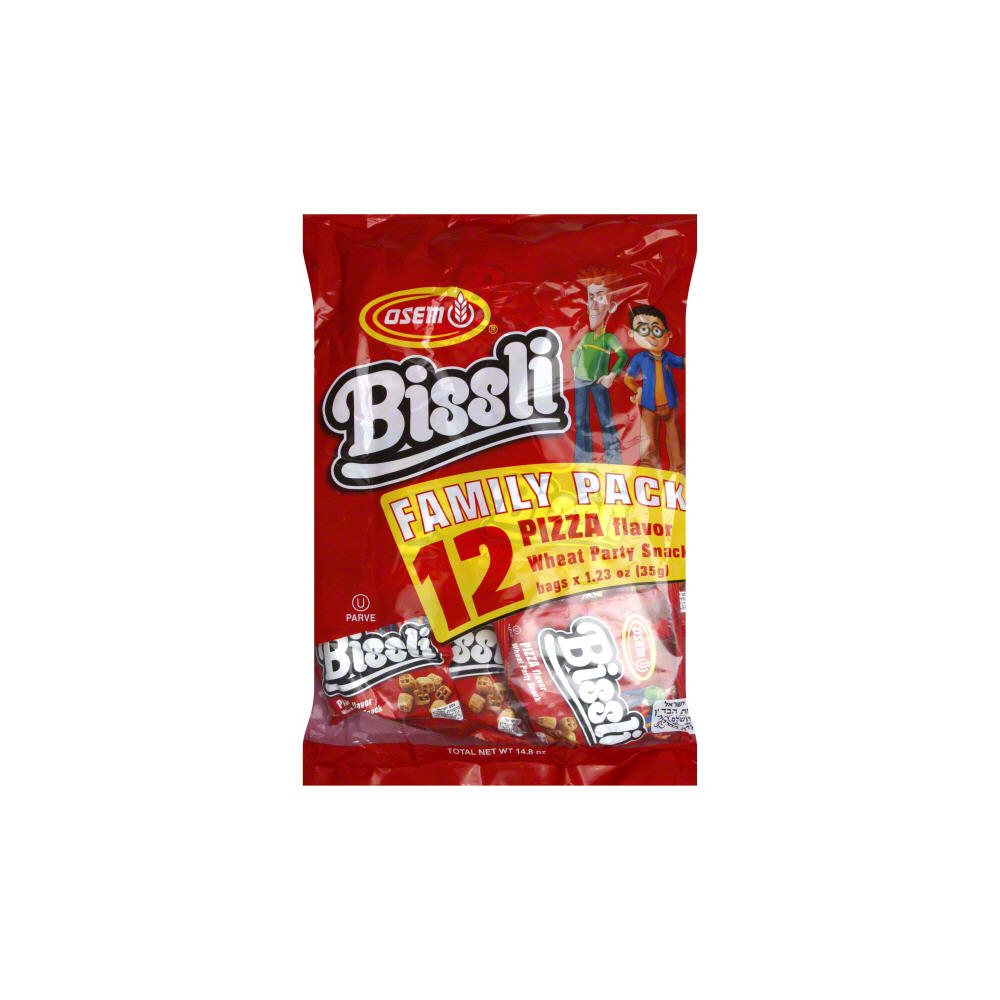 Osem Kosher Pizza Flavor Bissli Family Pack, 12 ct