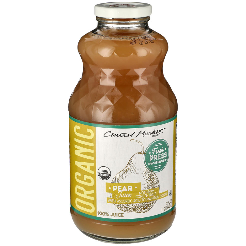 Central Market Organic Fresh Pressed 100% Pear Juice, 32 oz