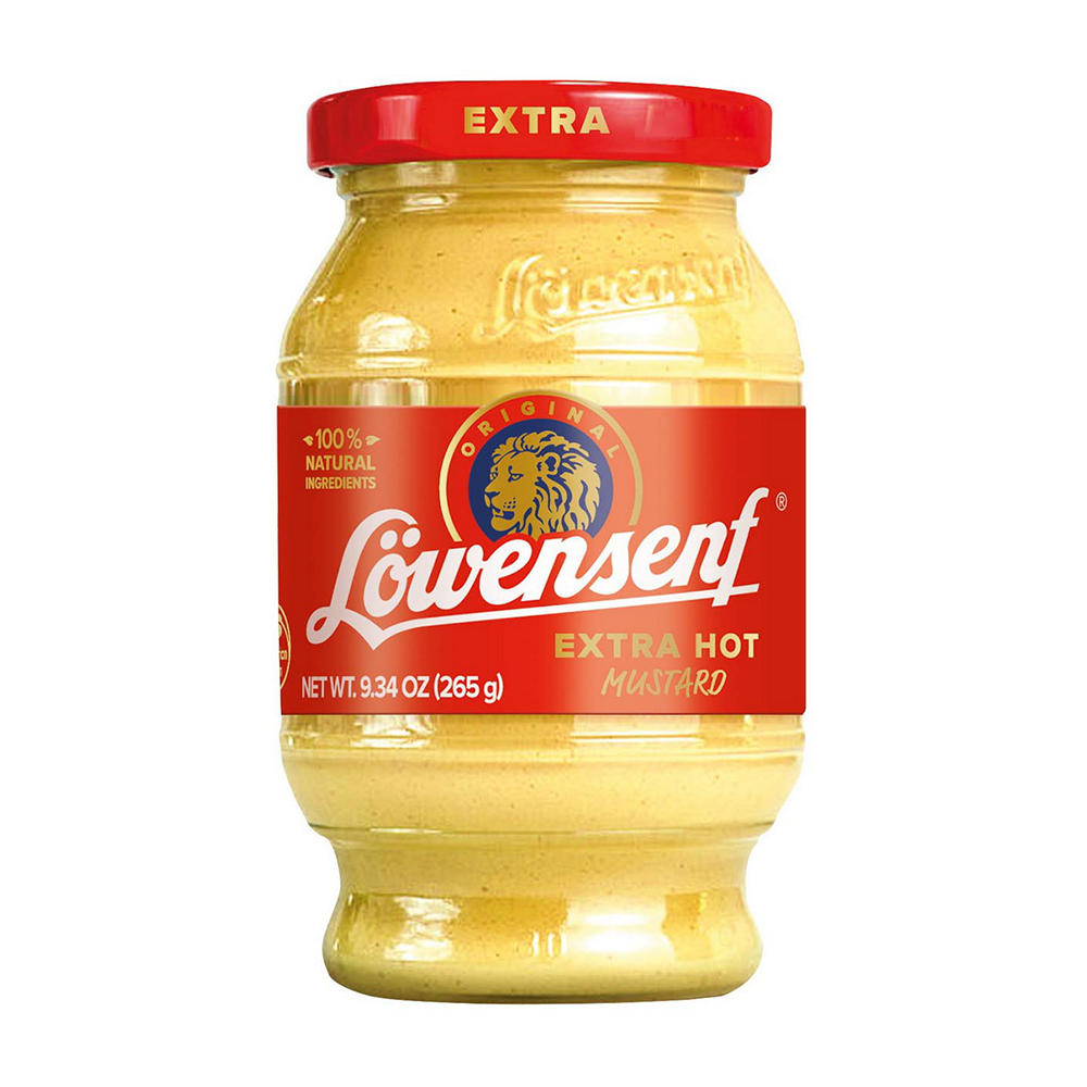 Lowensenf Extra Hot Mustard, 9.3 oz