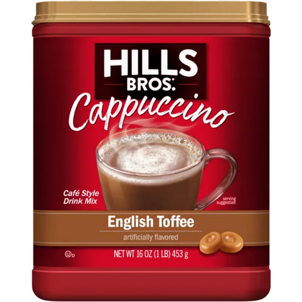 Hills Bros. English Toffee Cappuccino Drink Mix, 16 oz