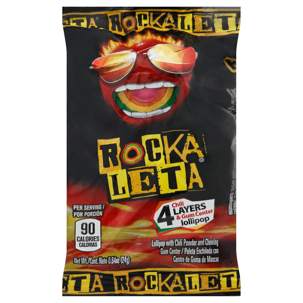 Sonric's Rockaleta Mango Flavored Gum Center Lollipop, ea