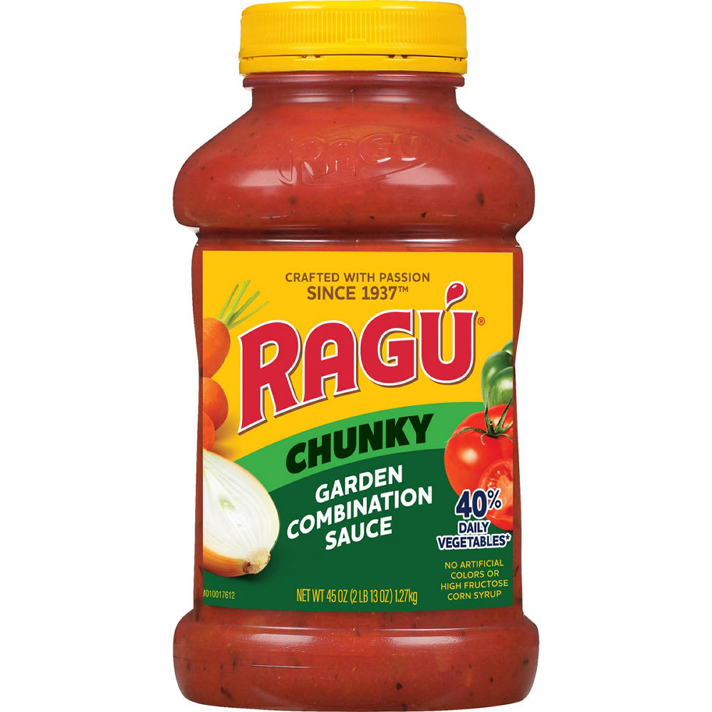 Ragu Chunky Garden Combination Pasta Sauce, 45 oz