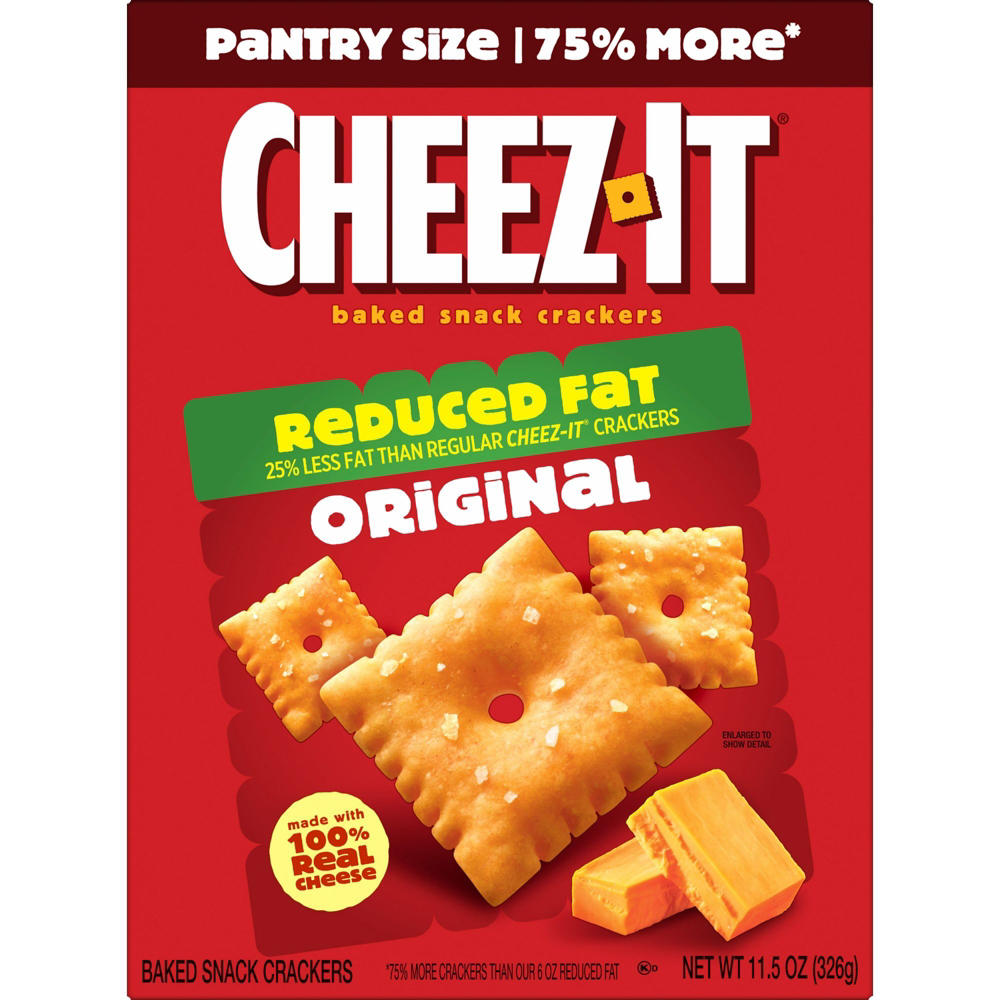 Cheez-It Reduced Fat Original Baked Snack Cheese Crackers, 11.5 oz