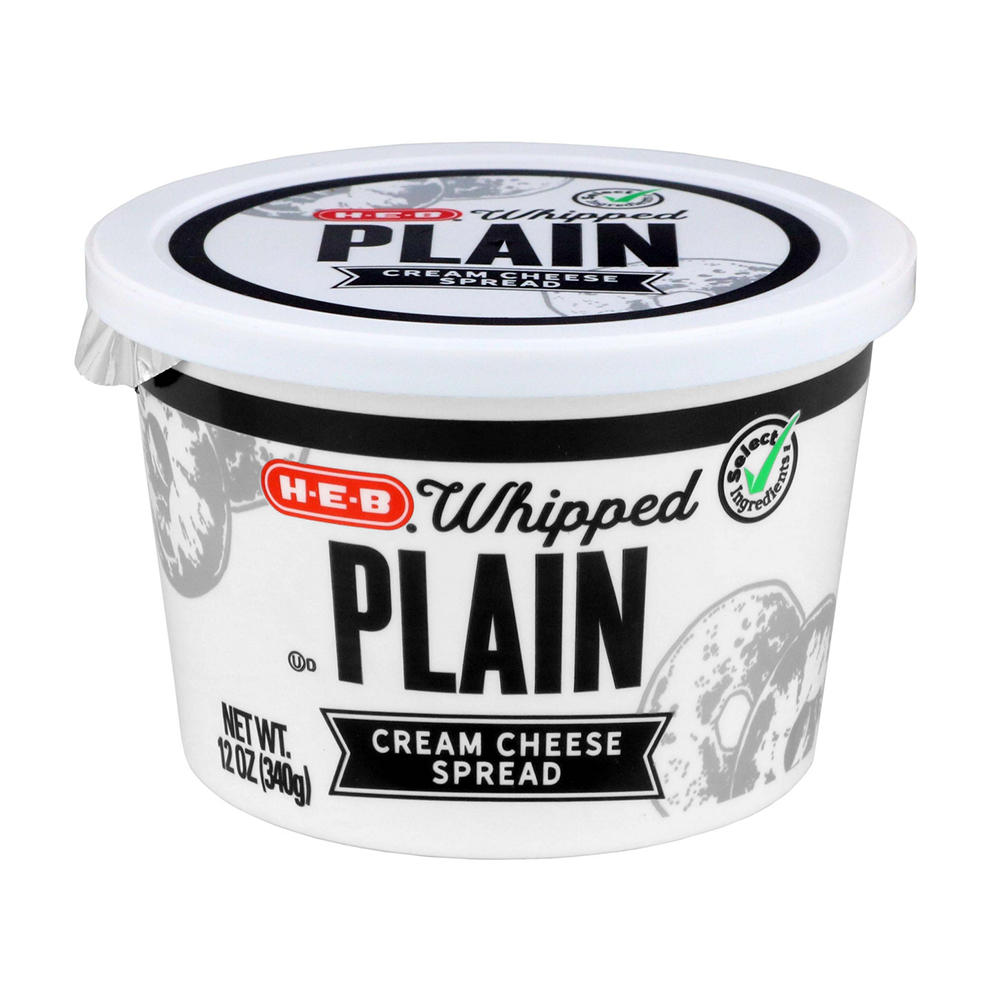 H-E-B Whipped Plain Cream Cheese Spread, 12 oz