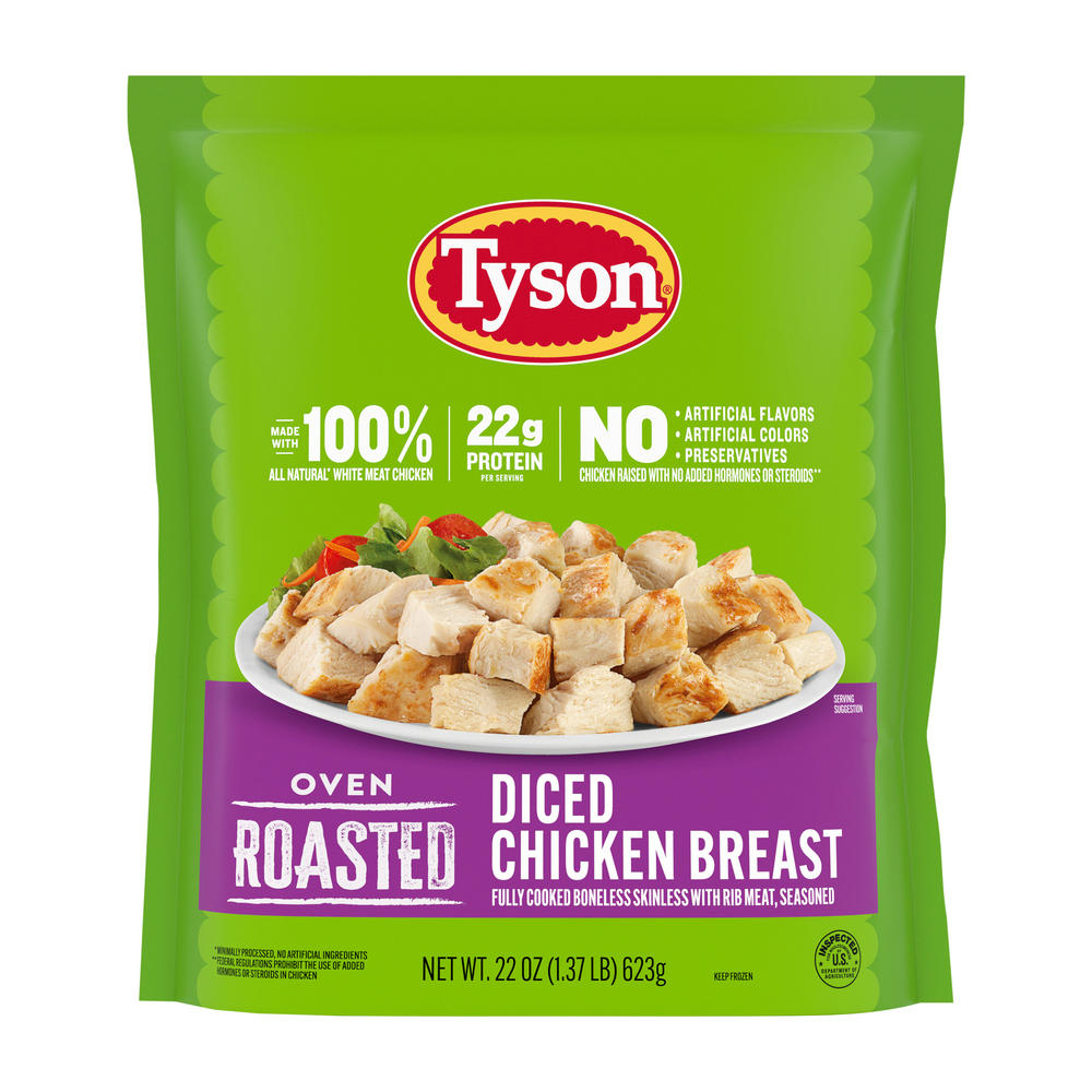 Tyson Frozen Oven Roasted Diced Chicken Breast, 22 oz