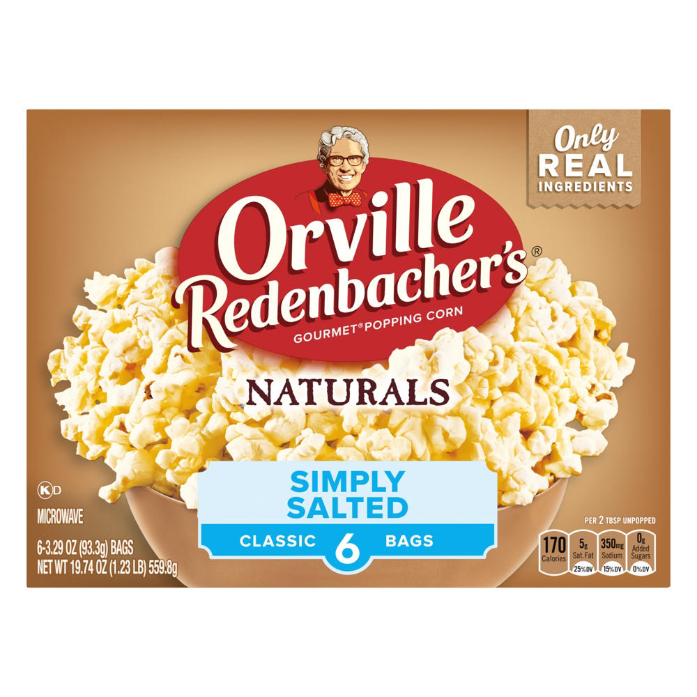 Orville Redenbacher's Naturals Simply Salted Microwave Popcorn, 6 ct