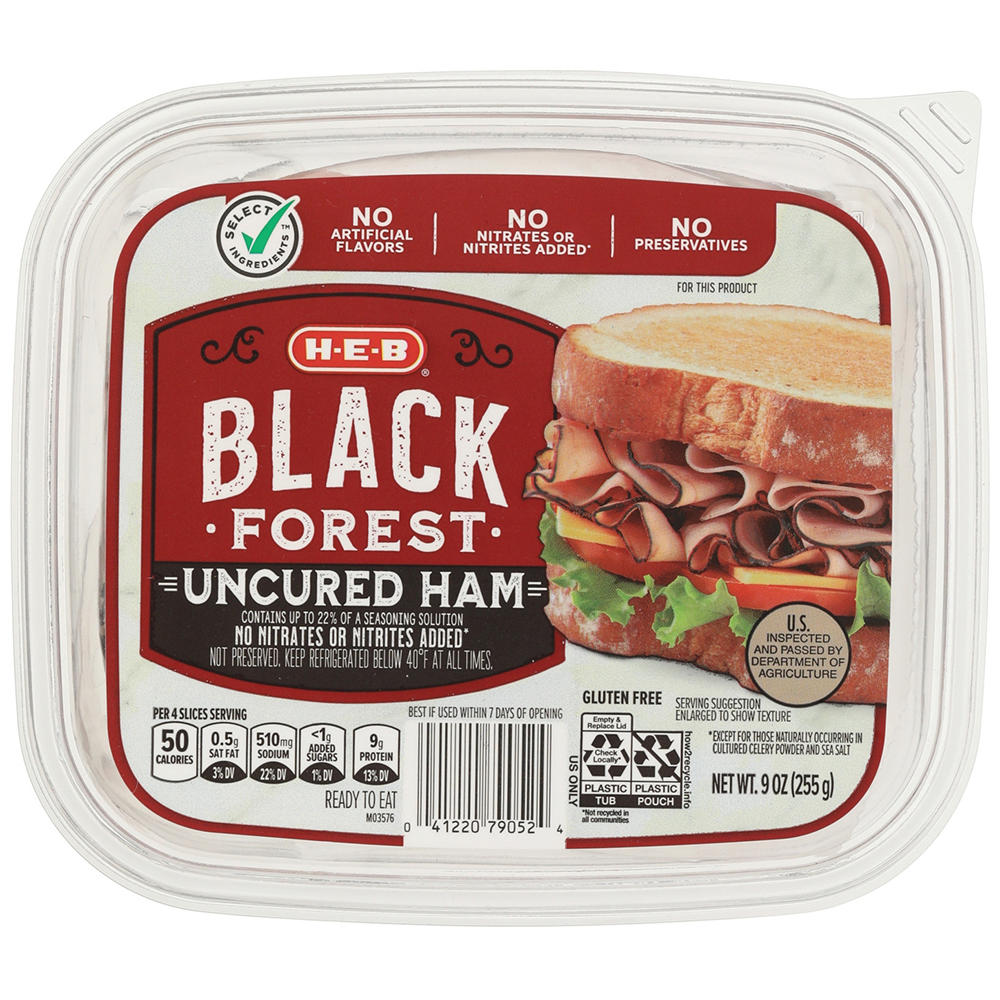 H-E-B Black Forest Ham Lunch Meat, 9 oz