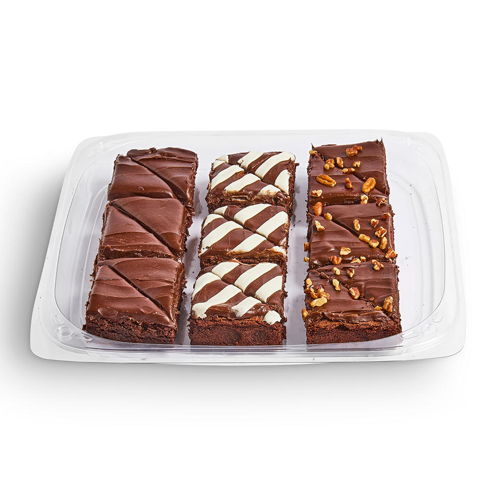 H-E-B Bakery Small Party Tray - Gourmet Brownies, 18 ct