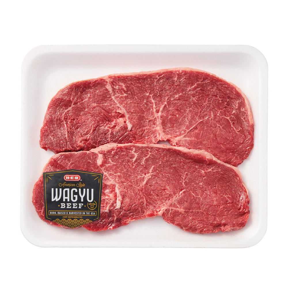 H-E-B American-Style Wagyu Beef Top Sirloin Steaks, Thin Cut, Avg. 0.9 lb