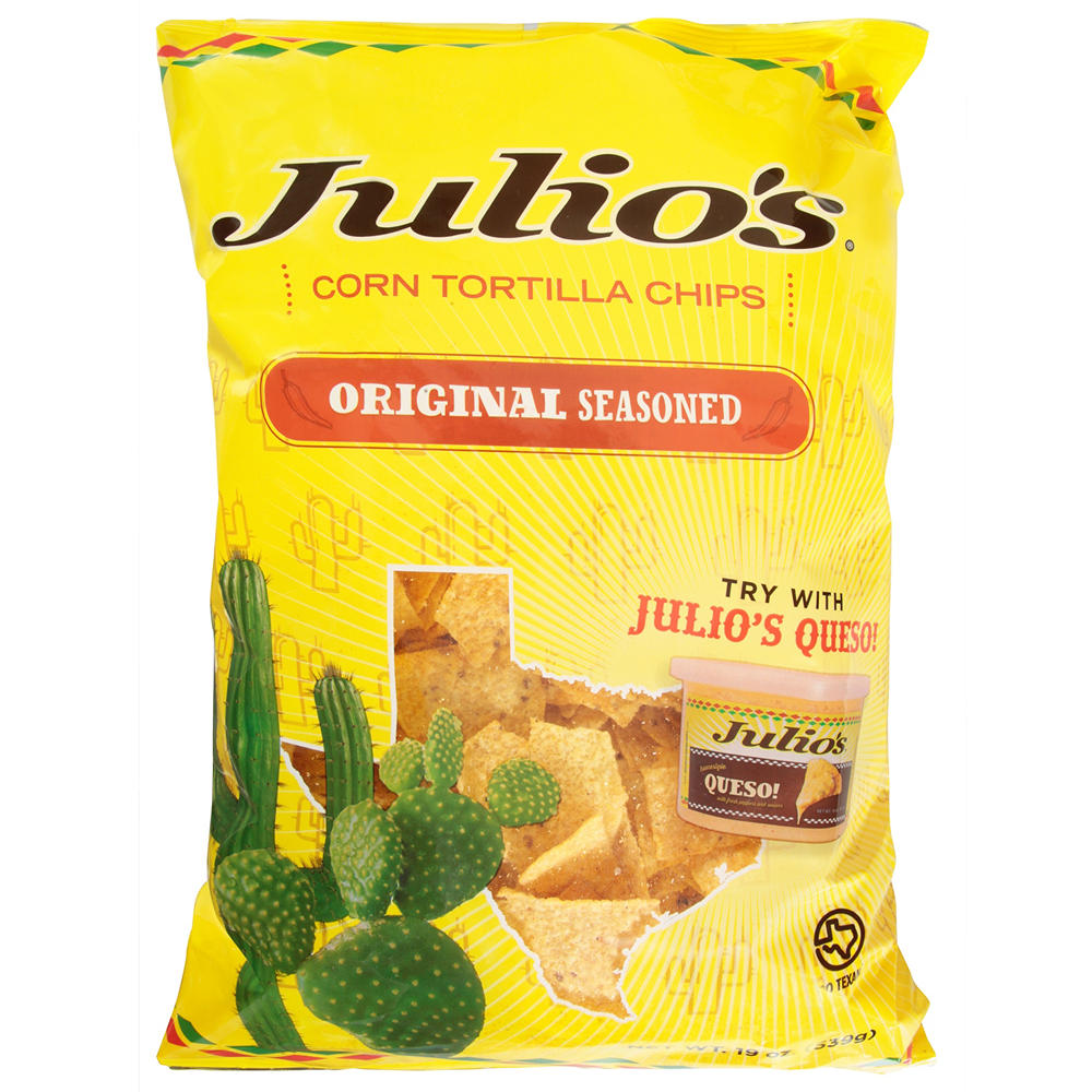 Julio's Original Seasoned Corn Tortilla Chips, 19 oz
