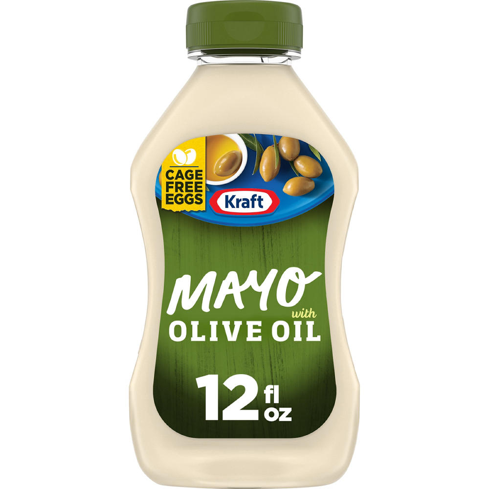 Kraft Mayo Reduced Fat Mayonnaise With Olive Oil, 12 fl oz