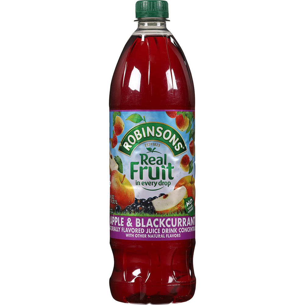 Robinsons No Sugar Added Apple & Blackcurrant Juice Drink Concentrate, 1 L